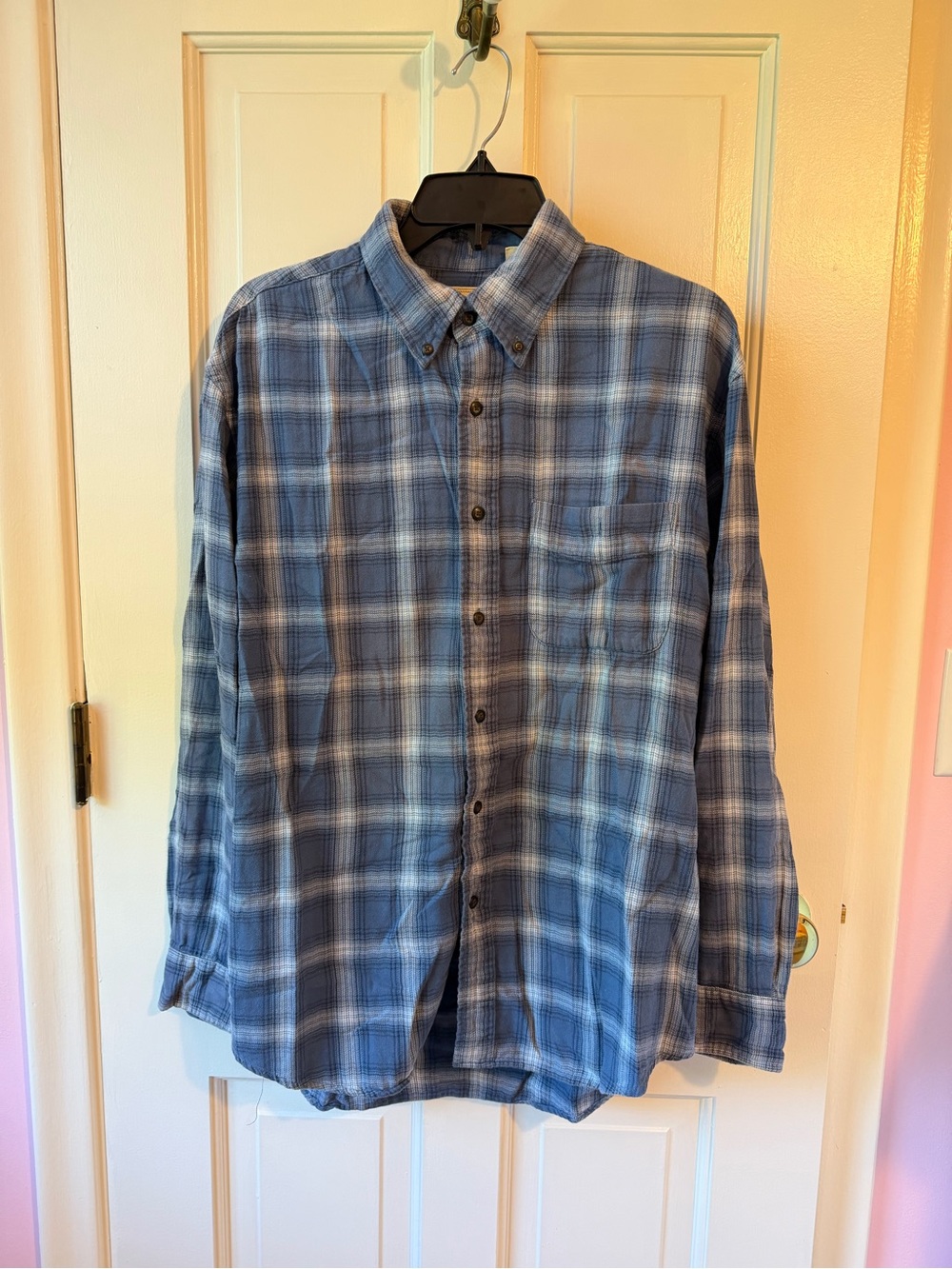 Arrow Blue Plaid Long-Sleeve Button-Down Shirt